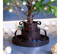 vidaXL Soporte para árbol de Navidad cobre envejecido 29x29x15,5 cm