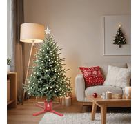 vidaXL Soporte para árbol de Navidad rojo 61x61x15,5 cm