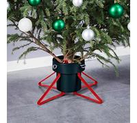 vidaXL Soporte para árbol de Navidad verde y rojo 46x46x19 cm