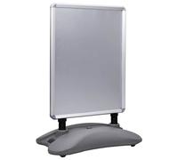 vidaXL Soporte para carteles A1 base de agua aleación de aluminio gris
