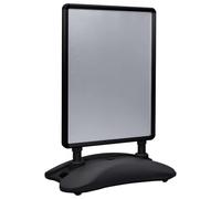 vidaXL Soporte para carteles A1 Base de agua Aleación de aluminio Negro