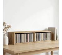 vidaXL Soporte para CDs 2 uds. Roble artisan 40 x 17 x 17 cm