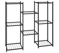 vidaXL Soporte para Flores Hierro Negro Altas Estantería Soporte Modelo Con rueda, Sin rueda