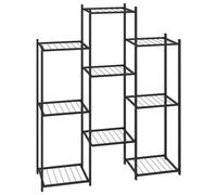 vidaXL Soporte para Flores Hierro Negro Plantas Estantería Altas 83x25x100 cm Modelo Con rueda, Sin rueda