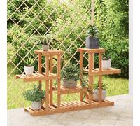 vidaXL Soporte para flores madera maciza abeto 110x25x73 cm