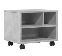 vidaXL Soporte para Impresora con Ruedas Gris hormigón 41x32x34,5 cm