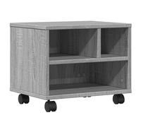 vidaXL Soporte para Impresora con Ruedas Gris Sonoma 41x32x34,5 cm, Mesa de Impresora, Mesa de Impresora de computadora, Soporte de Impresora con Almacenamiento