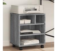 vidaXL Soporte para impresora con ruedas gris Sonoma 41x32x48 cm