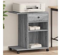 vidaXL Soporte para impresora con ruedas gris Sonoma 60x40x68,5 cm