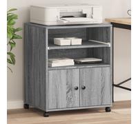 Soporte para impresora con ruedas, color gris Sonoma, 60x48x74 cm (vidaXL)