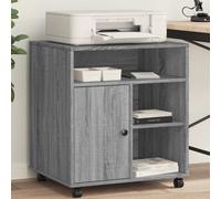 vidaXL Soporte para impresora con ruedas gris Sonoma 60x50x67 cm
