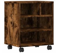 vidaXL Soporte para Impresora con Ruedas Roble Ahumado 41x32x48 cm