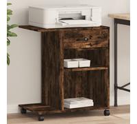 Soporte para impresora con ruedas, color roble ahumado, 60 x 40 x 68,5 cm (vidaXL)