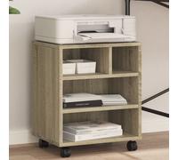 vidaXL Soporte para impresora con ruedas roble Sonoma 41x32x48 cm