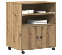 vidaXL Soporte para Impresora Roble Artesanal 60 x 48 x 74 cm, Estante Moderno para Impresora, solución de Almacenamiento compacta, Organizador eficiente para tu Oficina