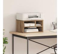 vidaXL Soporte para impresora Roble Artesanal 40 x 32 x 22,5 cm Organizador rectangular moderno