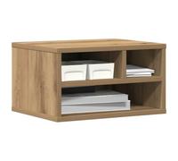 vidaXL Soporte para impresora Roble Artesanal 40 x 32 x 22,5 cm Organizador rectangular moderno