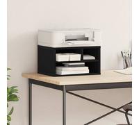 vidaXL Soporte para impresora Organizador rectangular Roble negro 40 x 32 x 22,5 cm