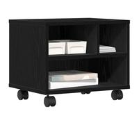 vidaXL Soporte para impresora Roble Negro 41x32x34,5 cm Madera ingenierizada Multiusos