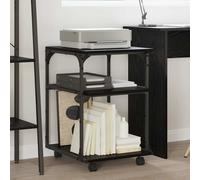 vidaXL Soporte para Impresora Roble Negro 43 x 48 x 64 cm