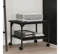 vidaXL Soporte para Impresora Roble Negro 50 x 40 x 38 cm