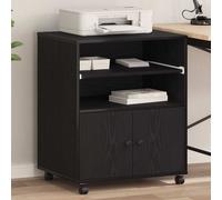 vidaXL Soporte para Impresora Roble Negro 60 x 48 x 74 cm