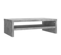 vidaXL Soporte para Pantalla Contrachapada Color Gris Hormigón 42x24x13cm Accesorios Centro Entretenimiento y Multimedia con Estante Almacenamiento