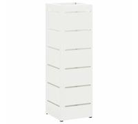 vidaXL Soporte para paraguas rectangular 15,5 x 15,5 x 49 cm Acero Blanco