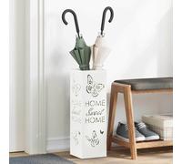 vidaXL Soporte para Paraguas de Lluvia Blanco 15,5 x 15,5 x 49 cm
