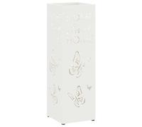 vidaXL Soporte para Paraguas de Lluvia Blanco 15,5 x 15,5 x 49 cm