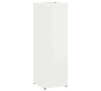 vidaXL Soporte para paraguas de lluvia – Blanco 15,5x15,5x49 cm, rectangular y resistente