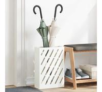 vidaXL Soporte para Paraguas de Lluvia Blanco 28 x 12 x 41 cm Acero