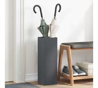 vidaXL Soporte de sombrilla rectangular Antracita 15,5×15,5×49 cm Acero Organizador multipropósito