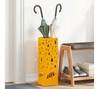 vidaXL Soporte para Paraguas de Lluvia Mostaza 15,5 x 15,5 x 49 cm
