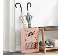 vidaXL Soporte para Paraguas de Lluvia Rosa 28 x 12 x 41 cm Acero