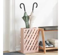 vidaXL Soporte para Paraguas de Lluvia Rosa 28 x 12 x 41 cm Acero