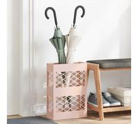 vidaXL Soporte para Paraguas de Lluvia Rosa 28 x 12 x 41 cm Acero