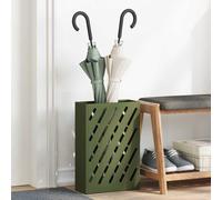 vidaXL Soporte para sombrilla Elegante Acero Verde oliva 28 x 12 x 41 cm para interiores