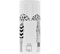 vidaXL - Soporte para paraguas, diseño femenino, acero, blanco