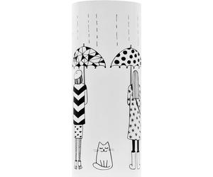 vidaXL - Soporte para paraguas, diseño femenino, acero, blanco