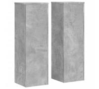 vidaXL Soportes de plantas 2 uds madera gris hormigón 25x25x80 cm