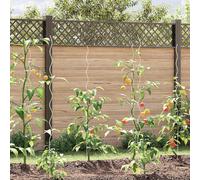 vidaXL Soporte para plantas 5 uds. Plateado 150 x 0,6 x 0,6 cm Acero
