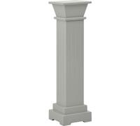 vidaXL Soporte para plantas clásico con forma de columna, color gris, 17x17x66 cm, MDF