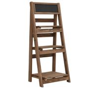 vidaXL Soporte para plantas de 3 niveles y pizarra madera maciza abeto