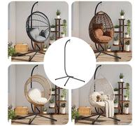 vidaXL Silla colgante tipo huevo sin cesta – acero antracita
