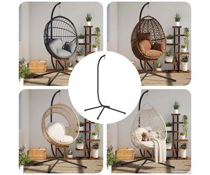 vidaXL Soporte para Silla Colgante Huevo sin Cesta Antracita Acero (Solo Base de Soporte)