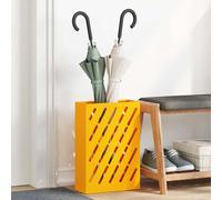 vidaXL Soporte para sombrilla Amarillo mostaza 28 x 12 x 41 cm Acero
