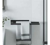 vidaXL Soporte para toallas Negro 40 x 9 x 4 cm Acero inoxidable
