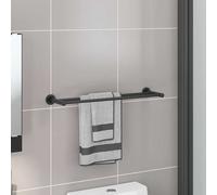 vidaXL Soporte para toallas Negro 61 x 14,5 x 5 cm Acero inoxidable