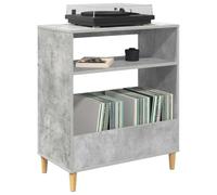 vidaXL Soporte para Tocadiscos Gris Hormigón 71 x 39,5 x 83 cm